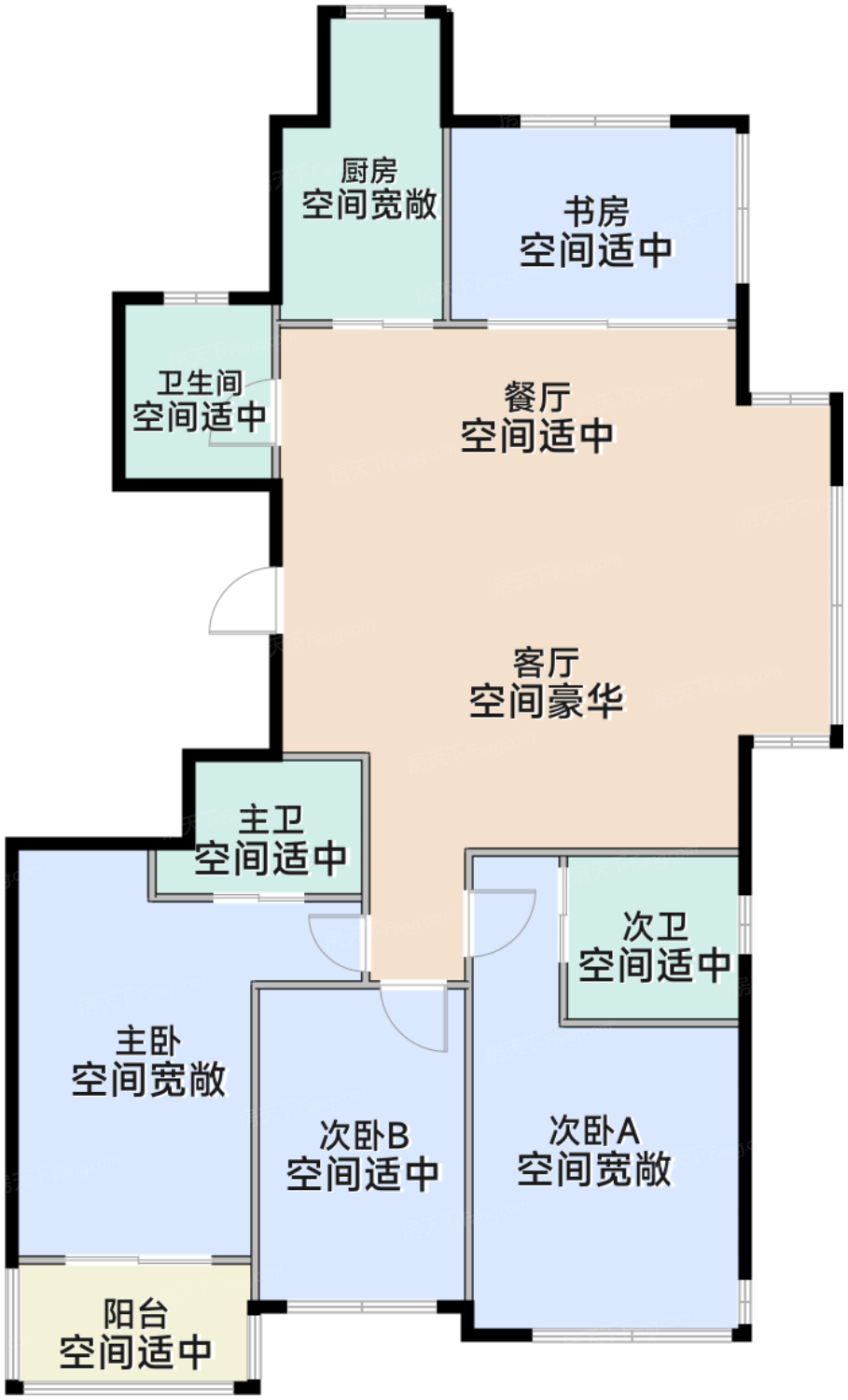 181.37平三室两厅三卫