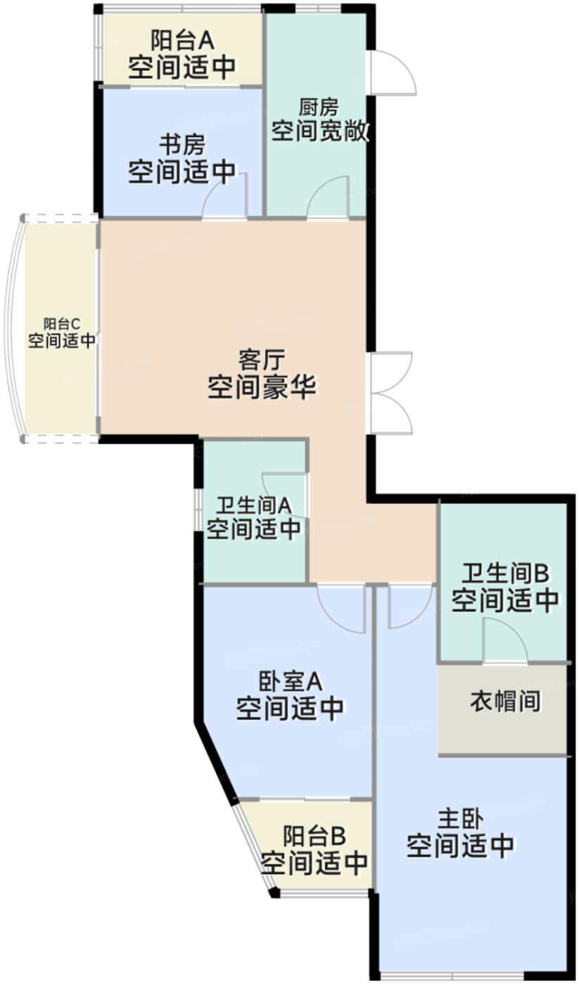135.88平三室两厅两卫