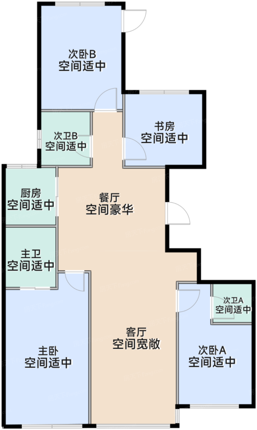182.26平四室两厅三卫