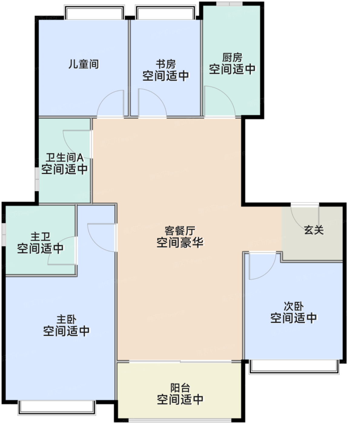 舒云之境128㎡户型