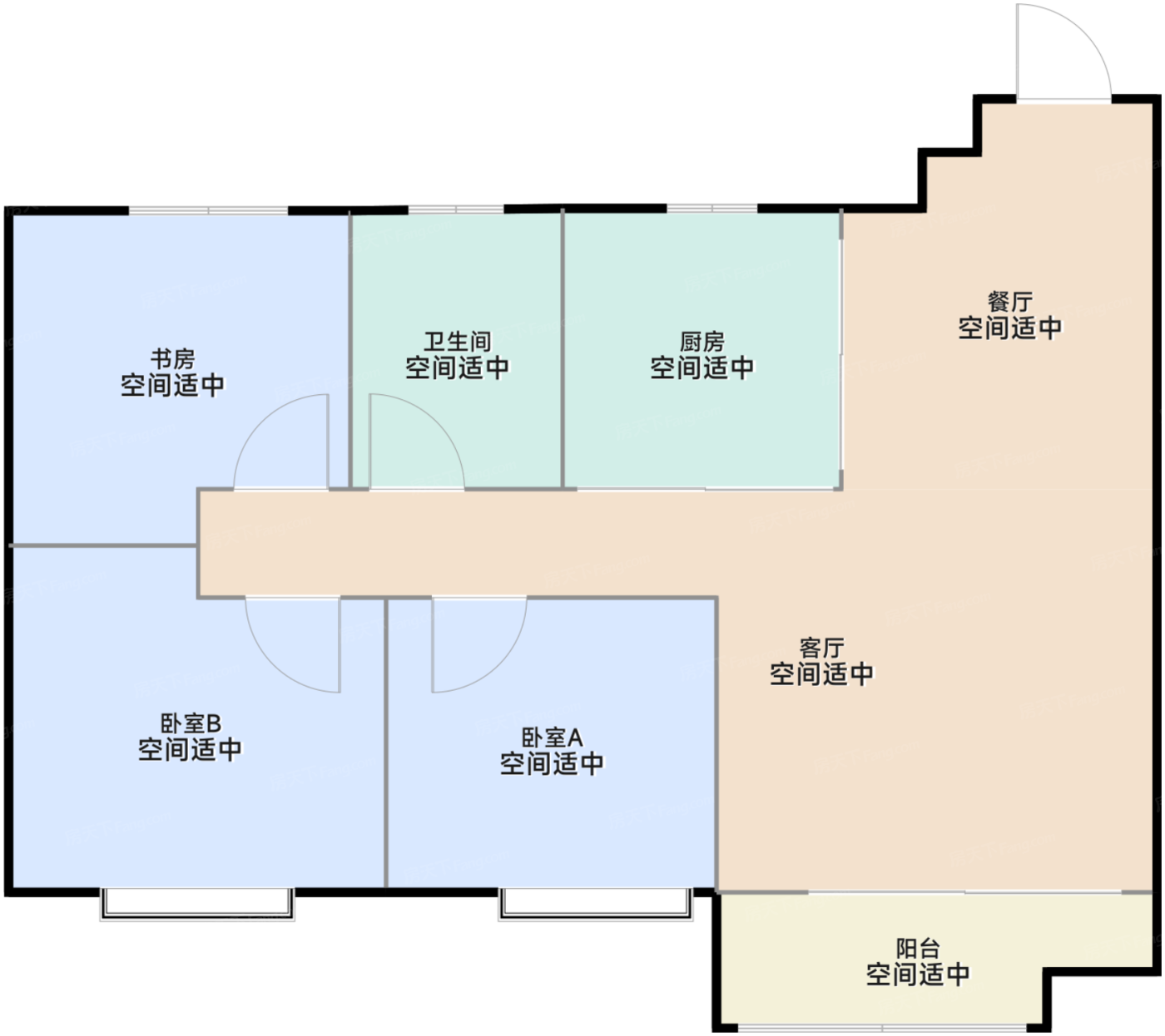 86㎡三室两厅一卫
