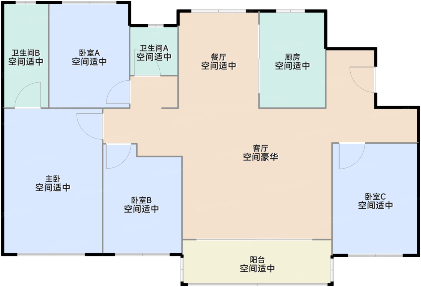 150㎡户型示意图