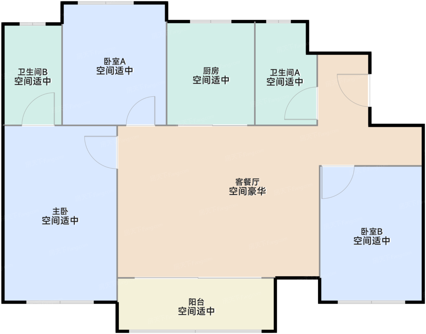 120㎡户型示意图