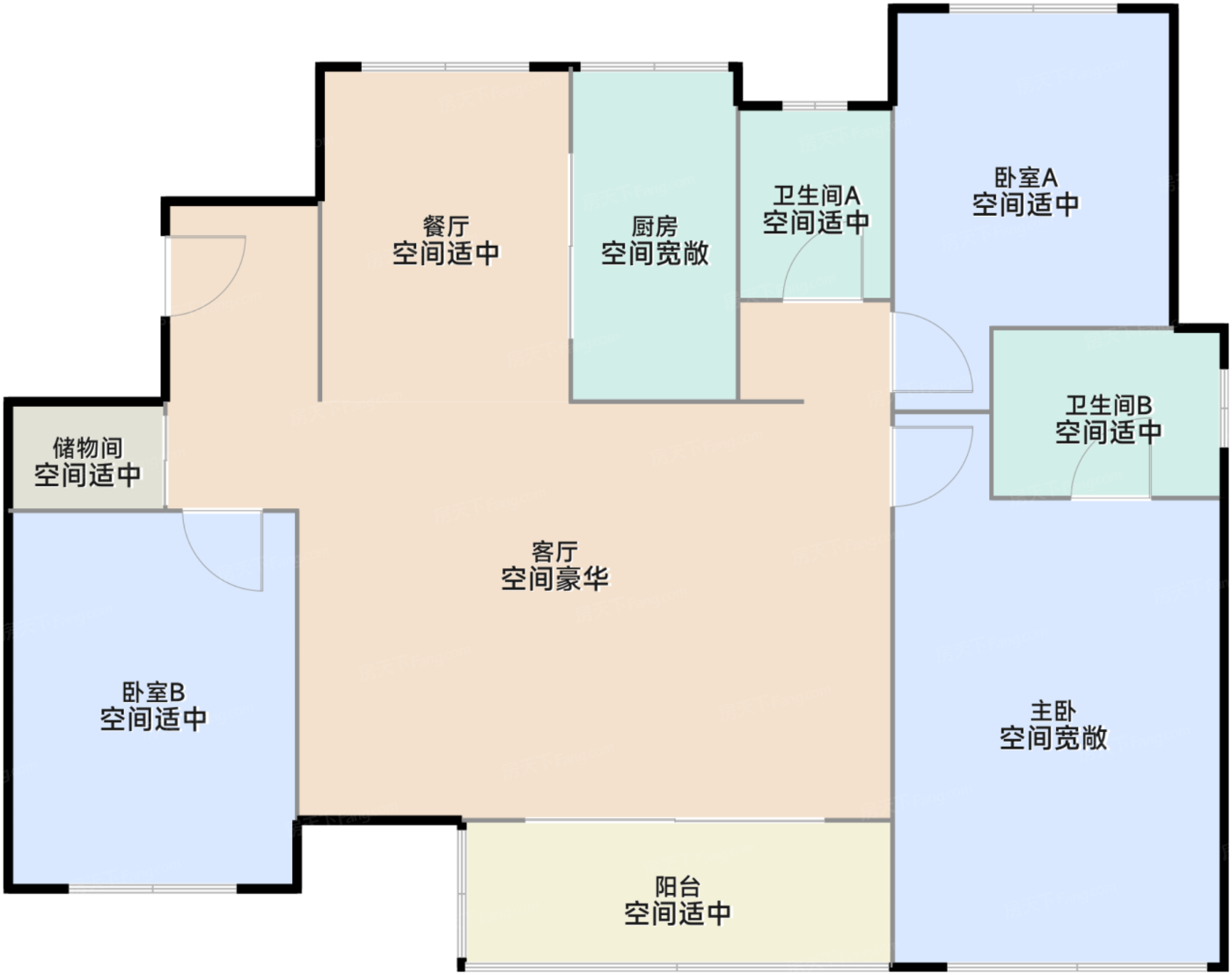 136㎡户型示意图
