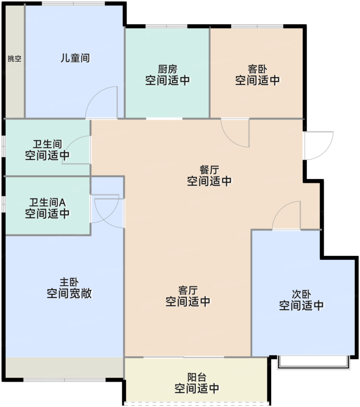 118㎡户型原始平面图