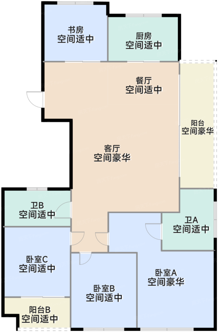 高层139方户型（边套）