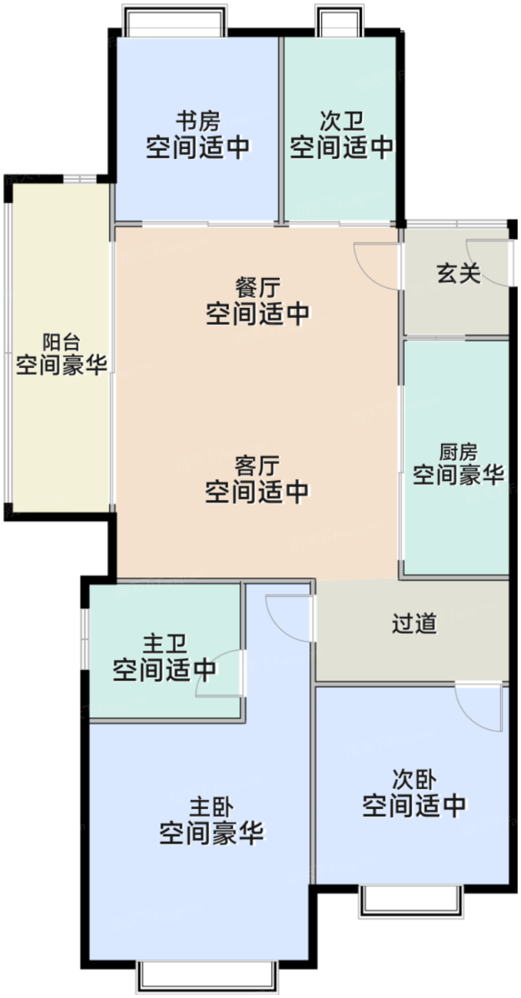 103㎡户型（7#4号402室为示例）