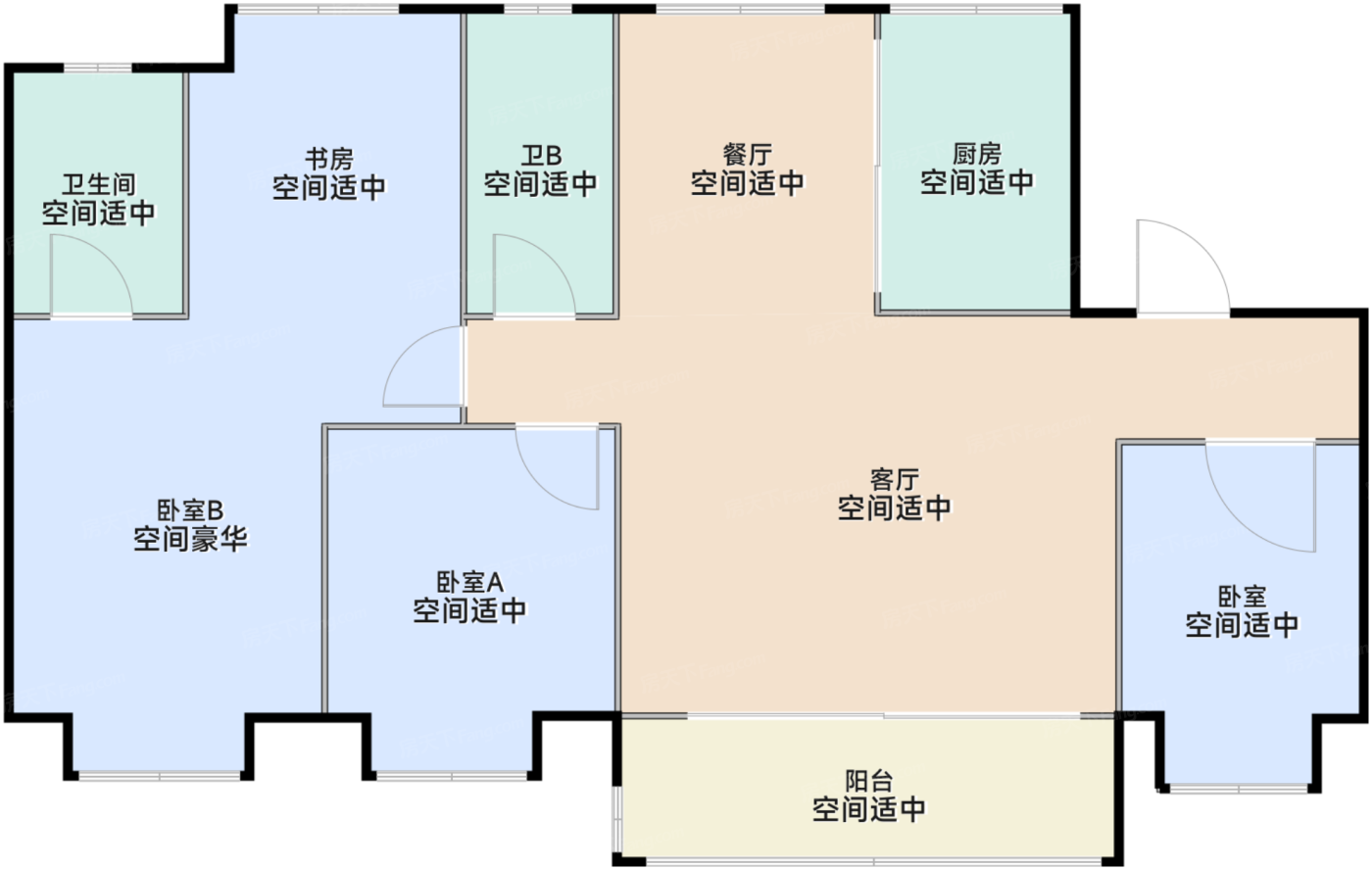 C户型建筑约125㎡