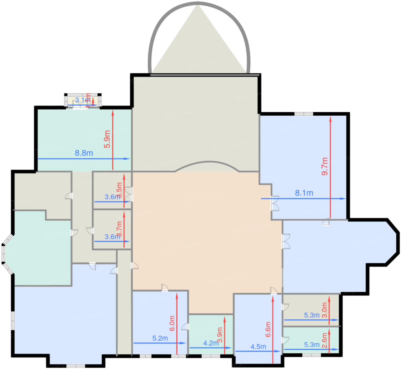 A1-2户型二层平面图