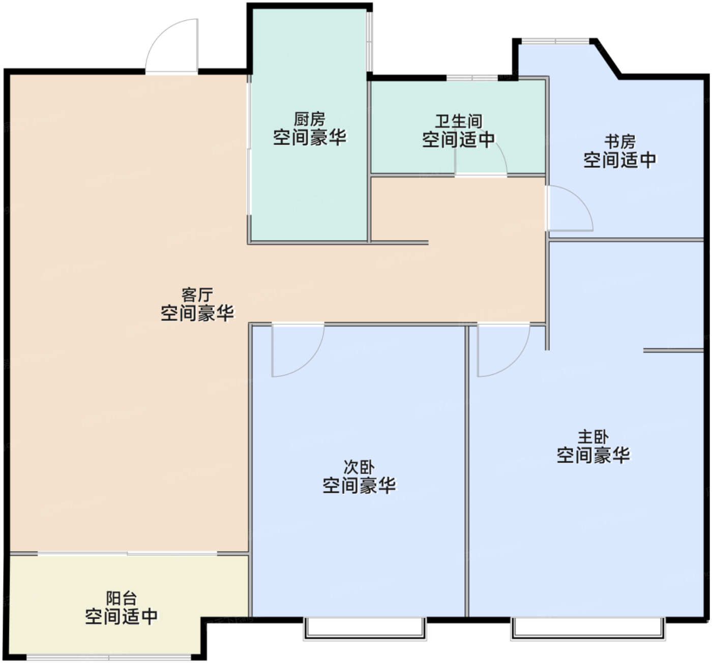 水尚华庭90平A户型