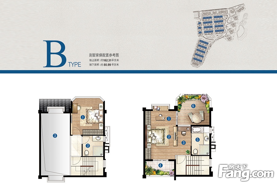 B户型地上地下