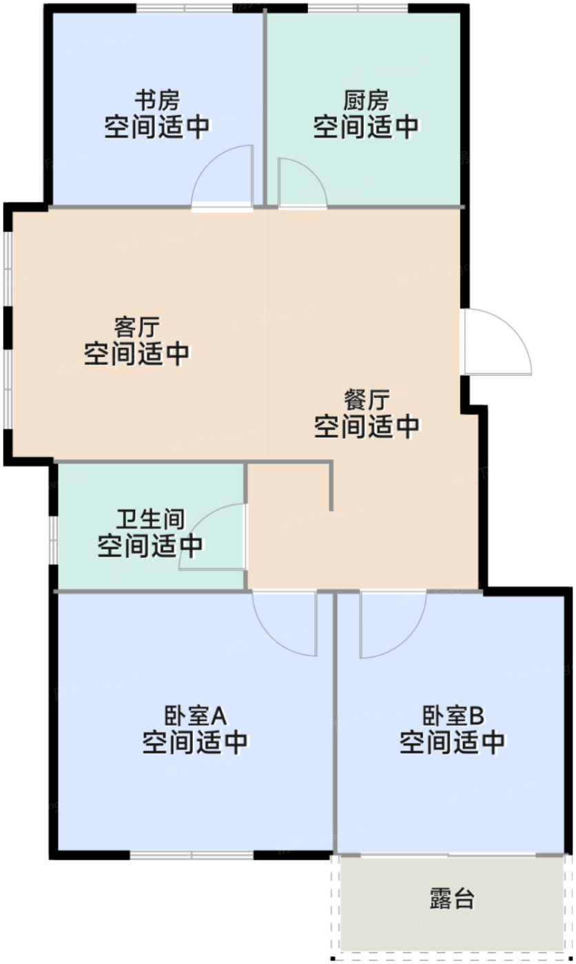 一期B-1户型90平