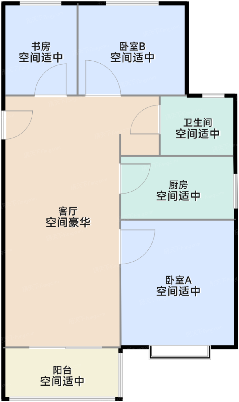 A1户型  约83平边套