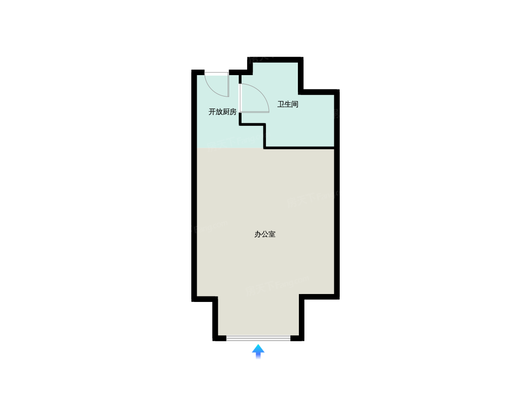 LOFT办公型B平面布置图