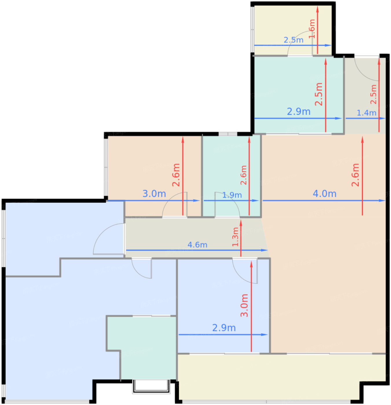 111㎡竖厅两房两厅两卫