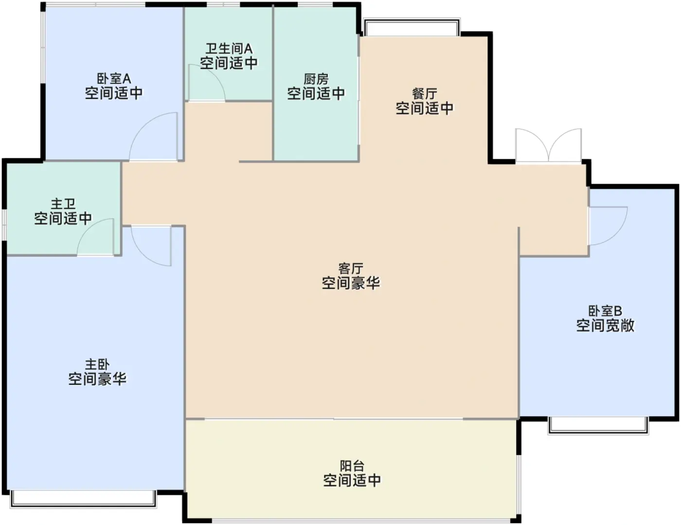 阖悦143小高层（边户）户型