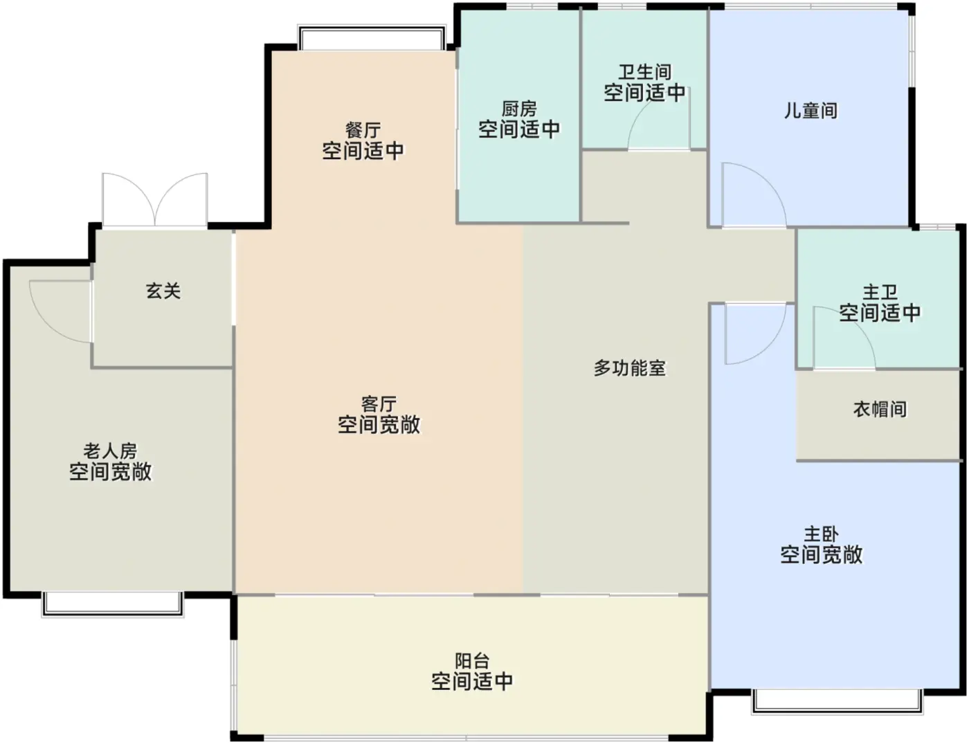 阖悦143小高层（中间户）户型
