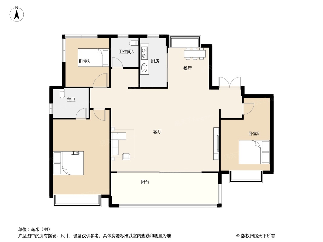 阖悦143小高层（边户）户型