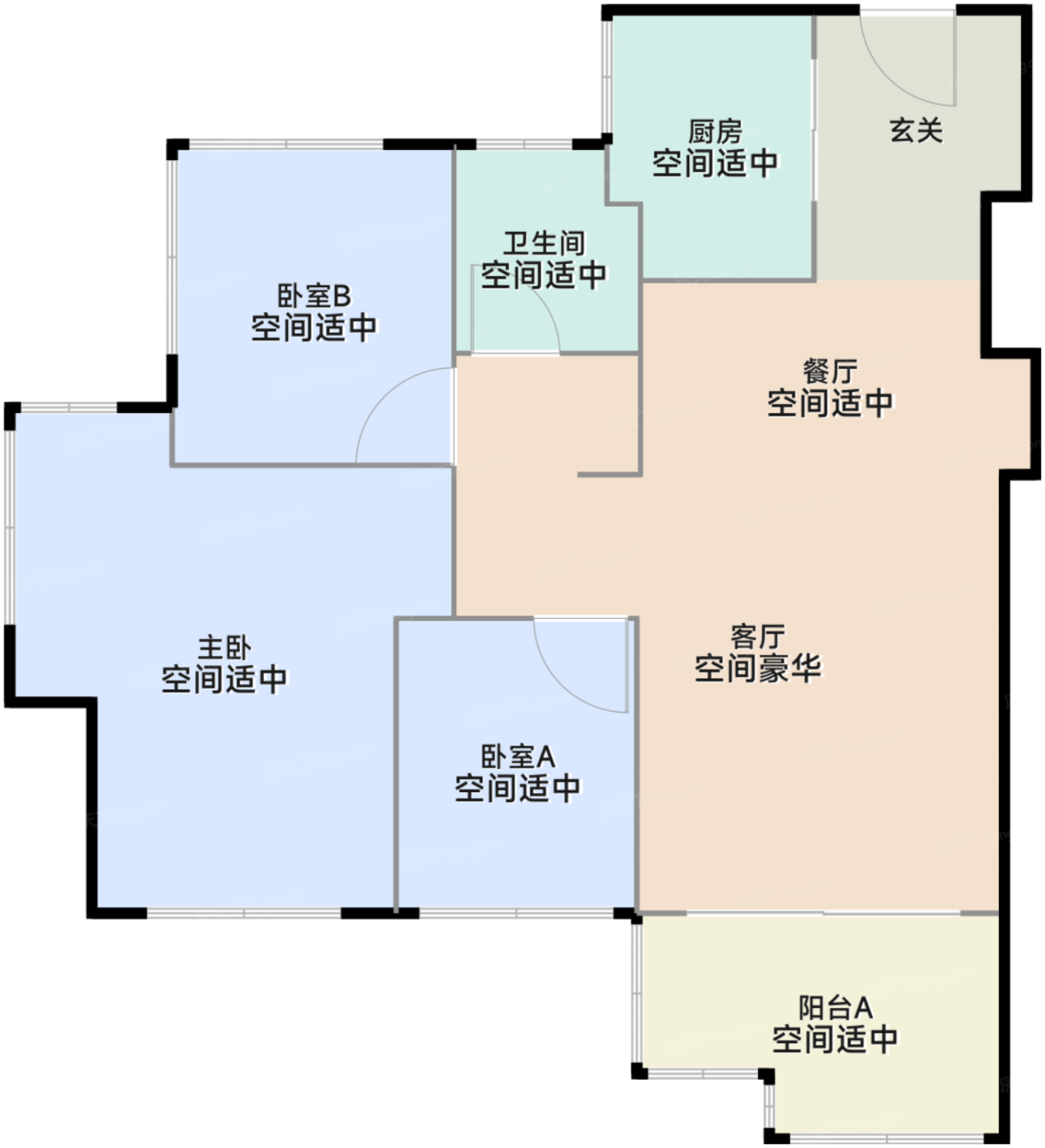 79平三房两厅一卫