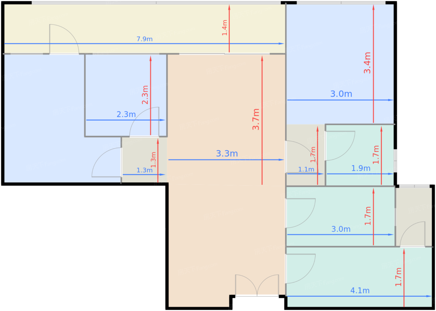 3栋B座B单元（约100平）