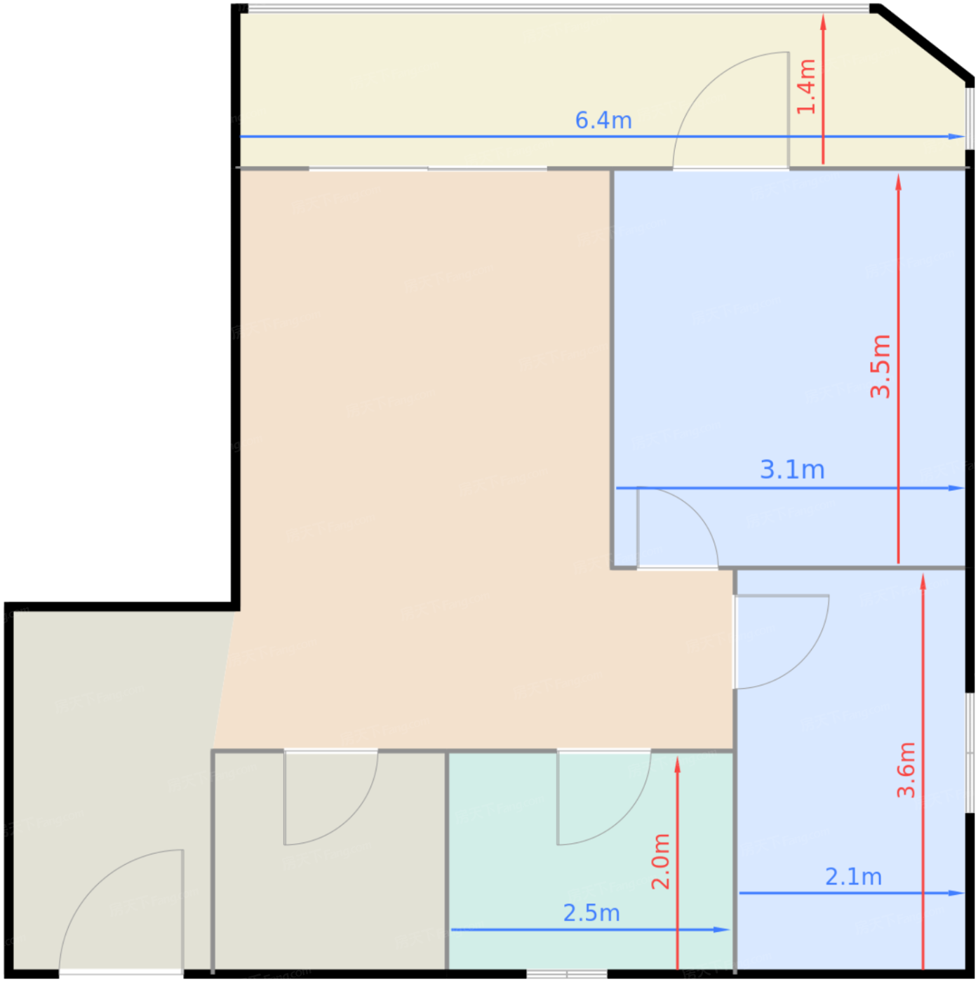 1栋G单元（约71平）