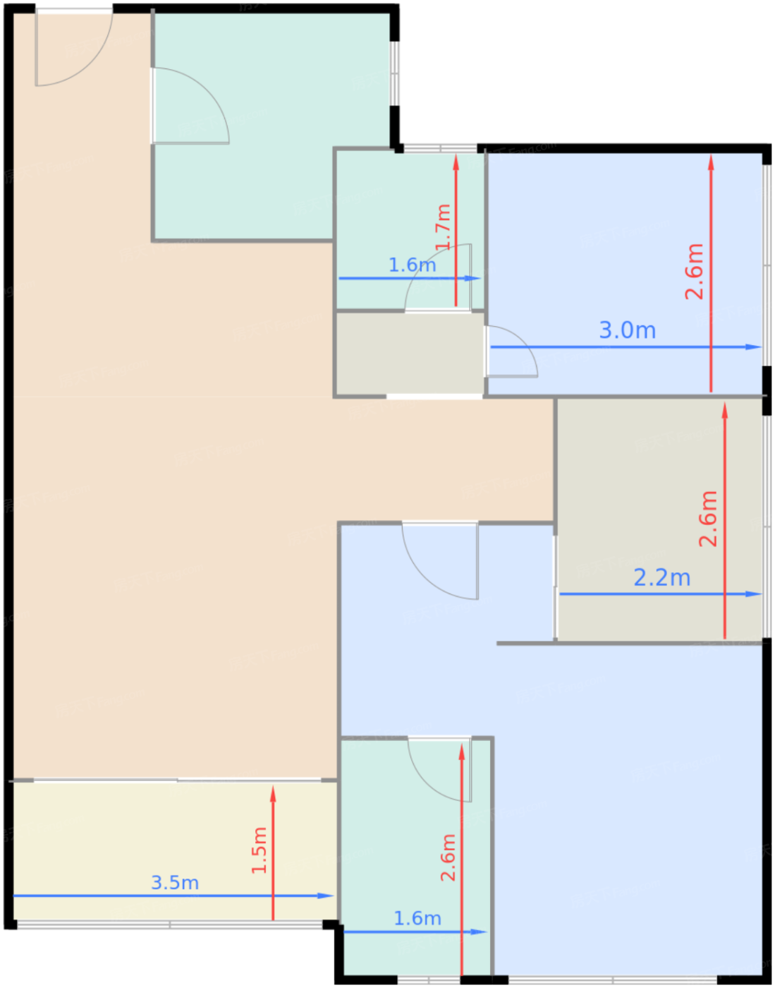 D座二单元02户型93㎡
