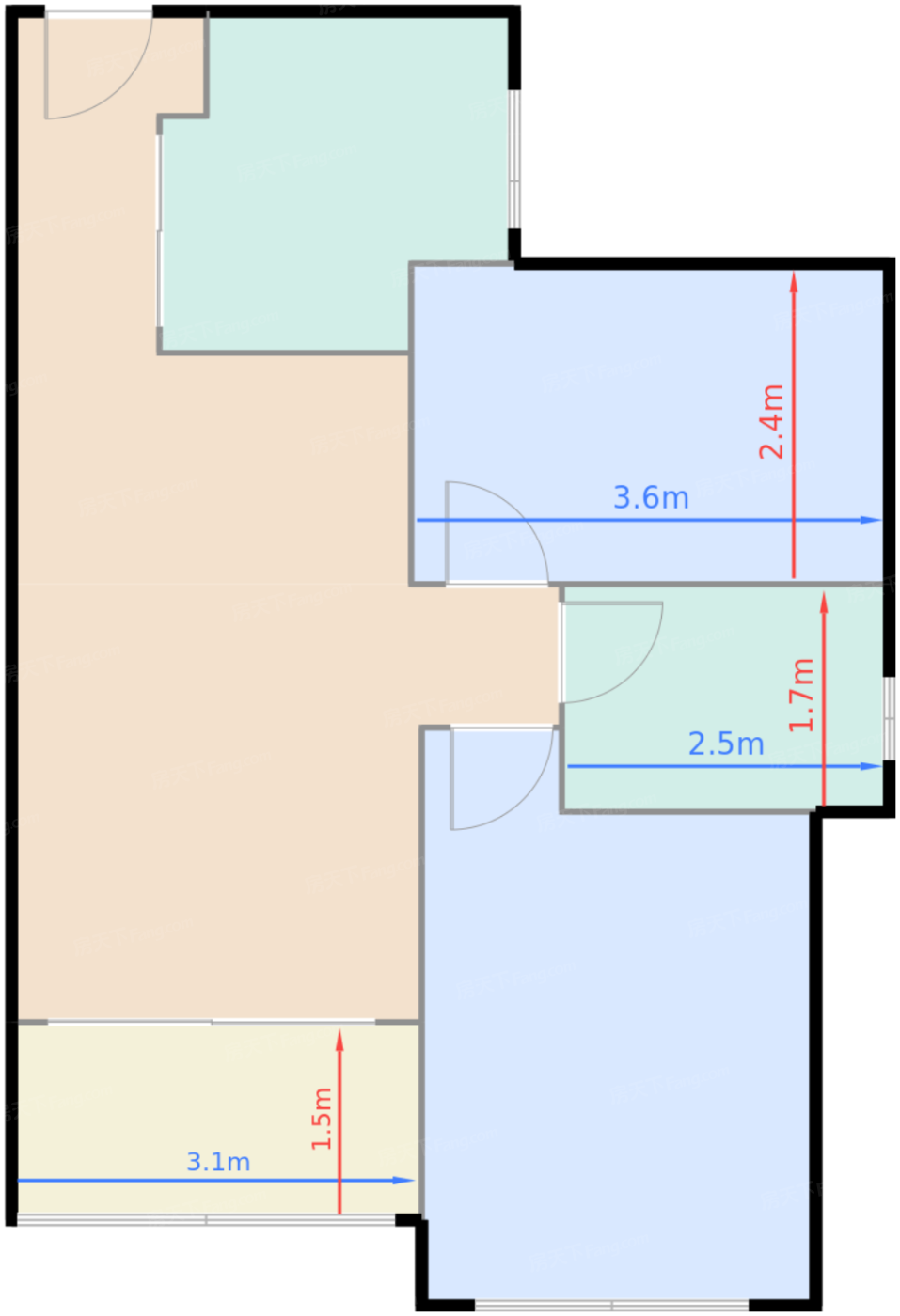 B户型69平层高2.9米（主推户型）