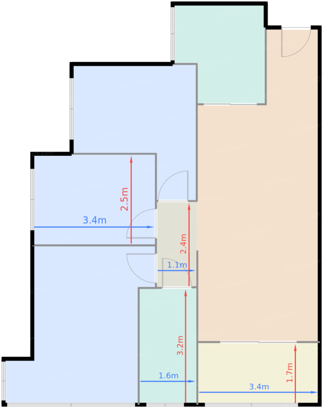 80㎡三房两厅一卫