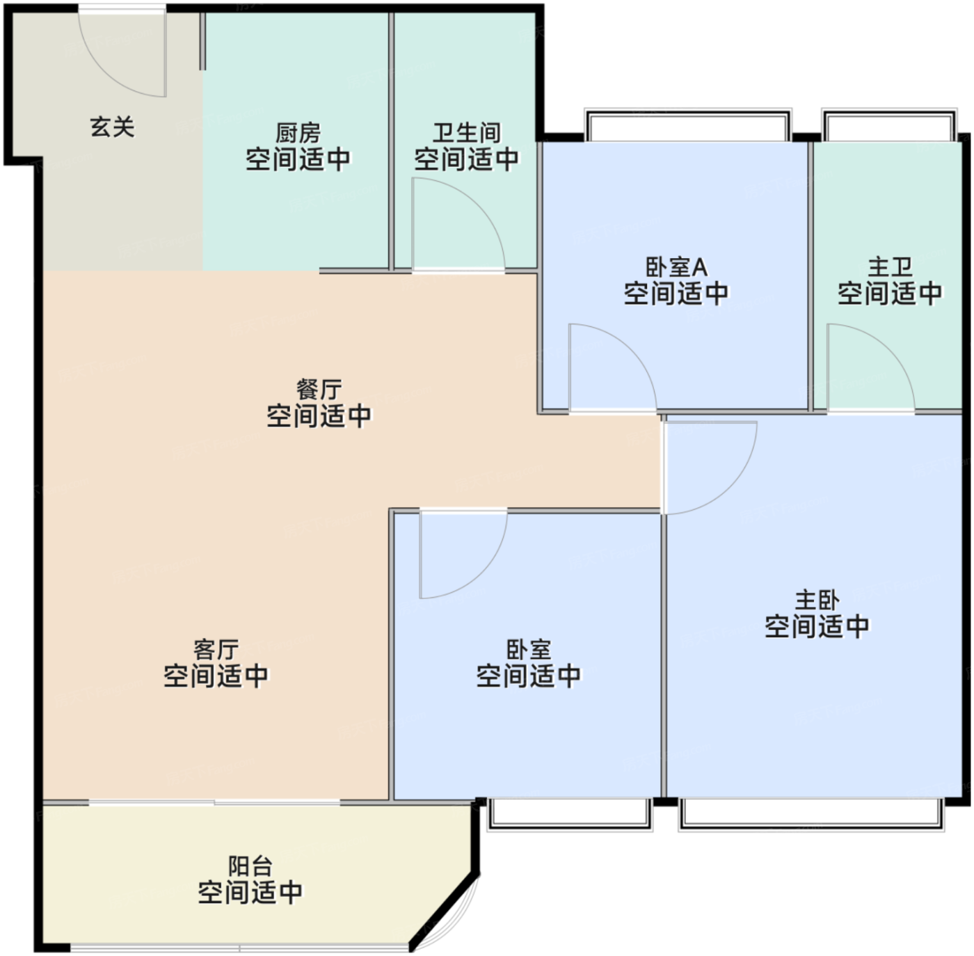 6号302室装修鉴赏图