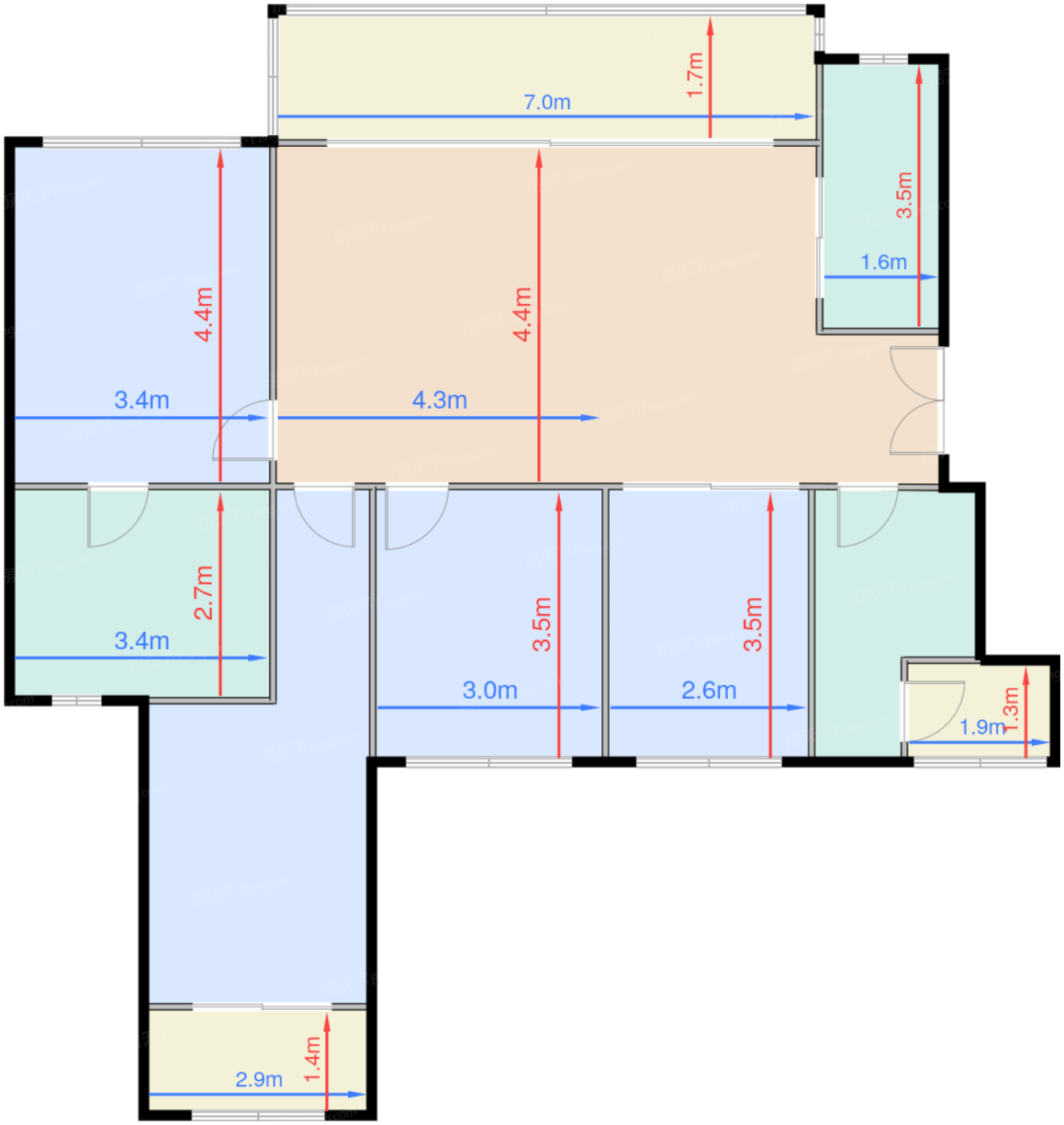 T2洋房朝景D户型