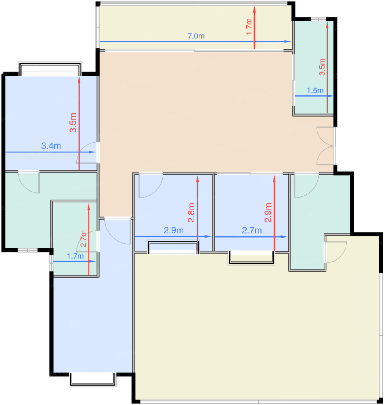 T2洋房朝景C户型