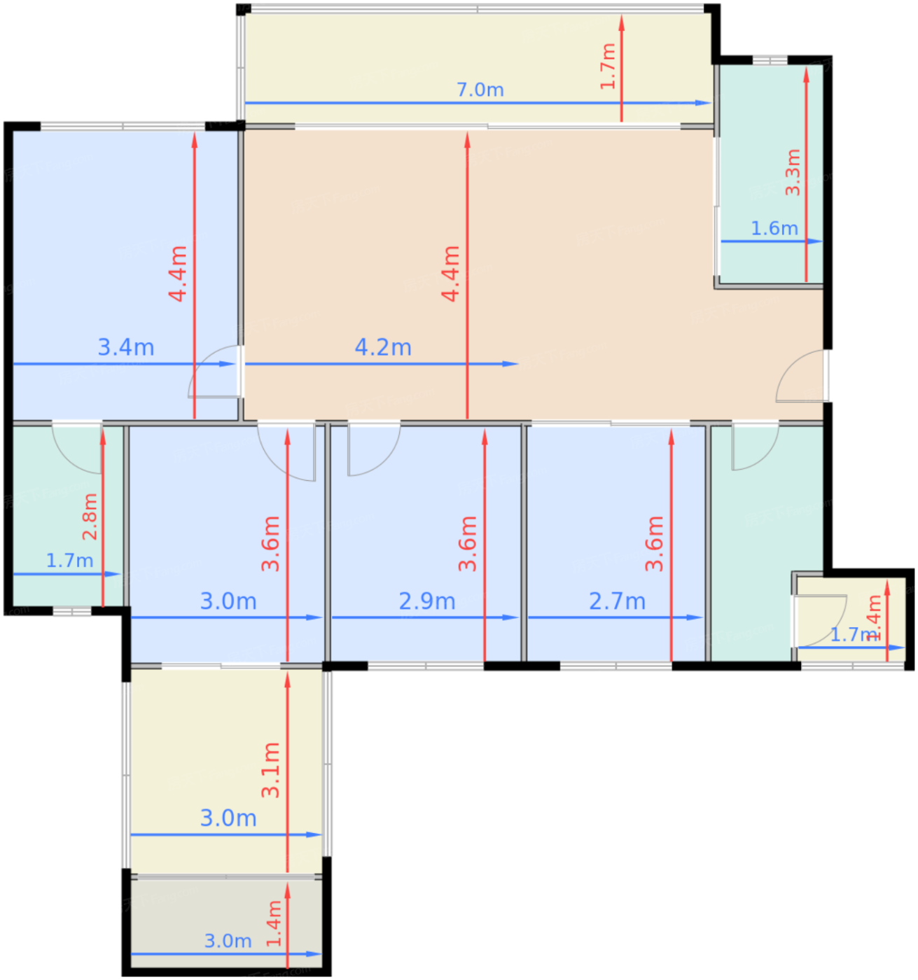 T2洋房朝景E户型
