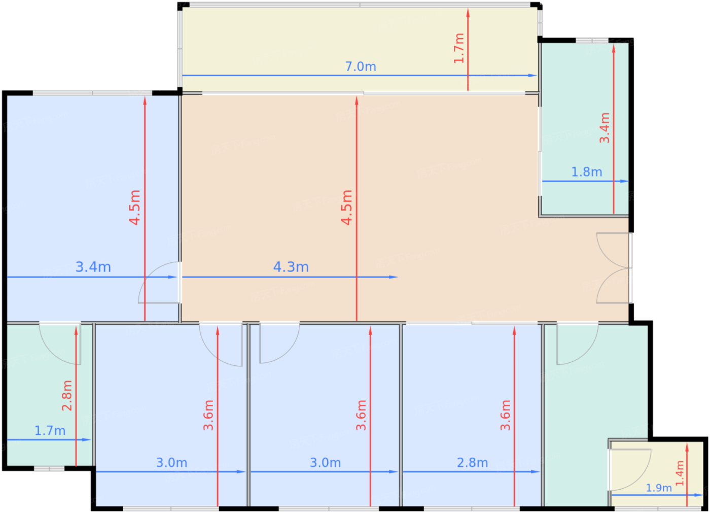 T2洋房朝景F户型