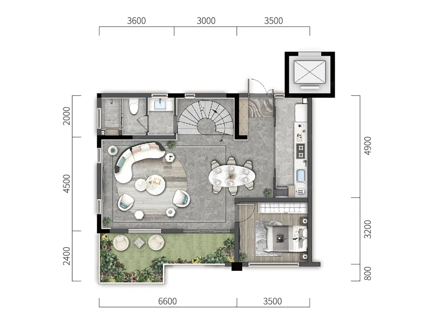 山万里中叠户型