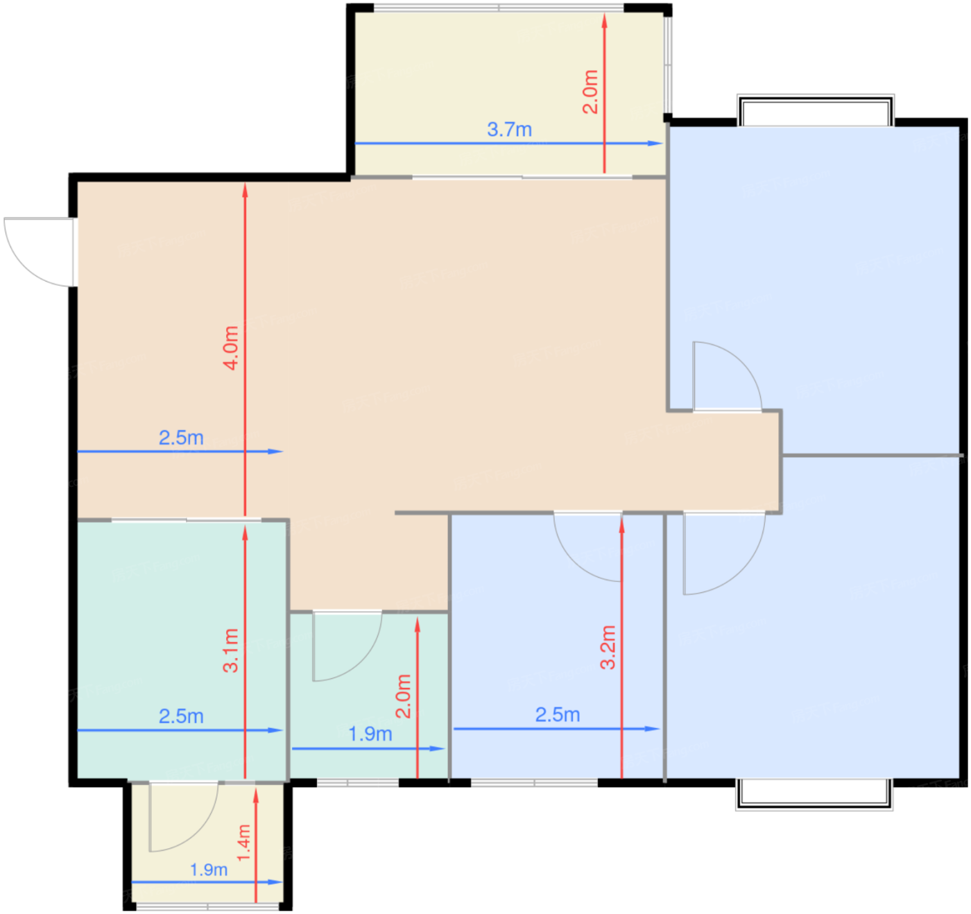 2栋2单元5号房96㎡