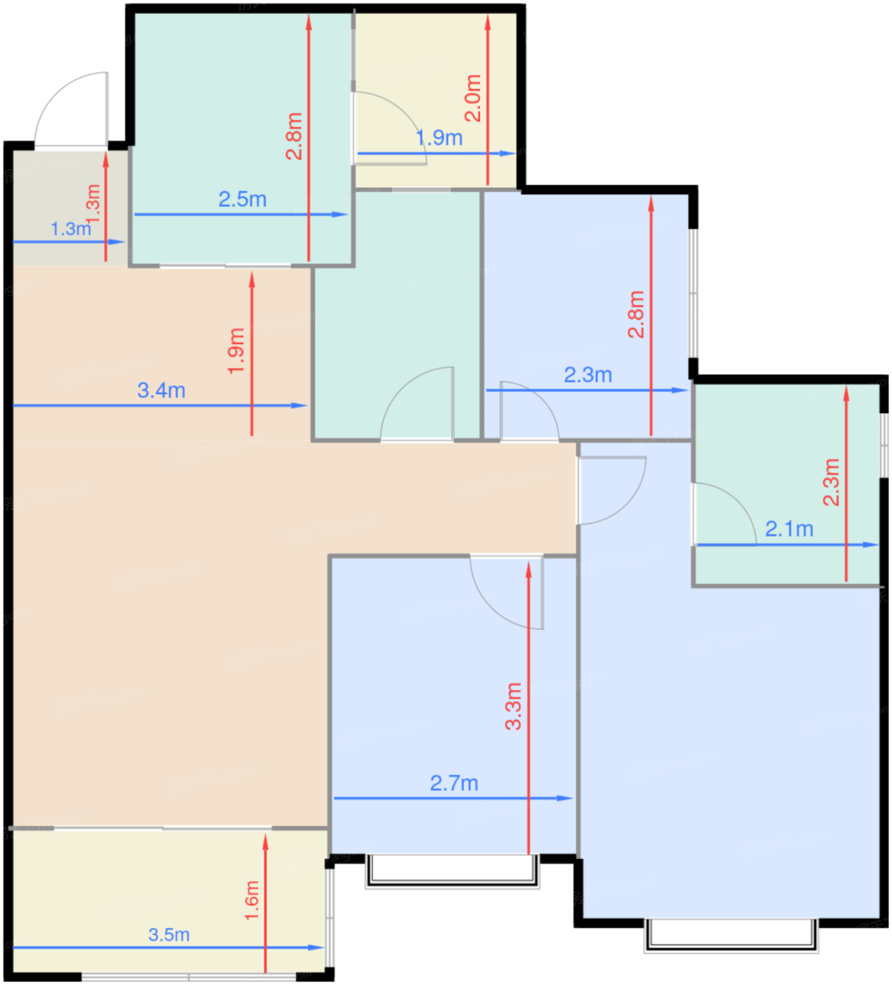 2栋2单元4号房103㎡