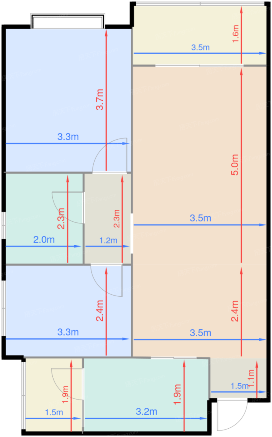 2栋1单元6号房81㎡