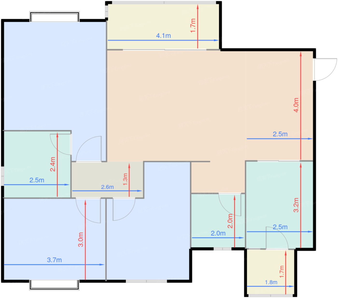 2栋1单元5号房117㎡