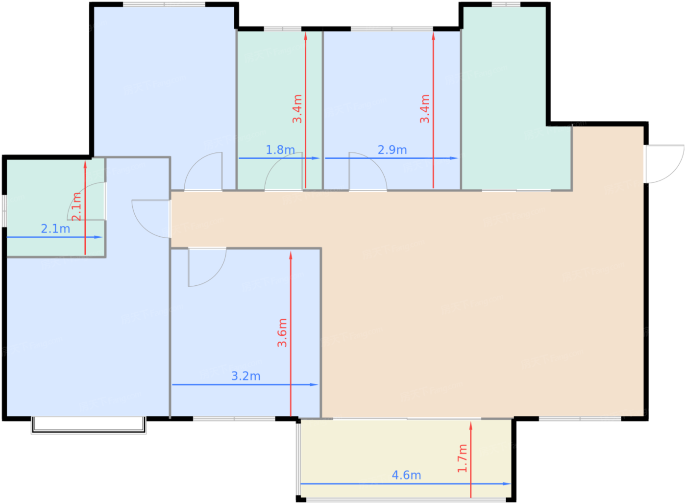 汀园B2 117㎡ 阔景平层