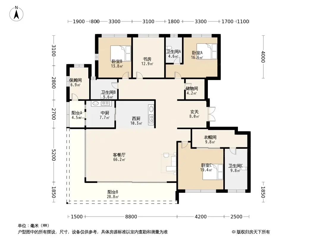 56#地块230㎡户型