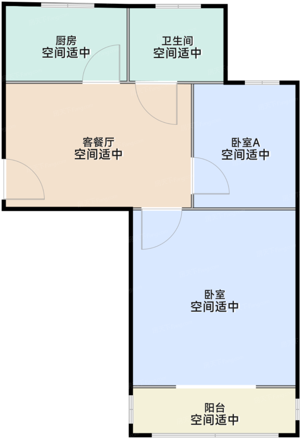 一期187#标准层B2户型