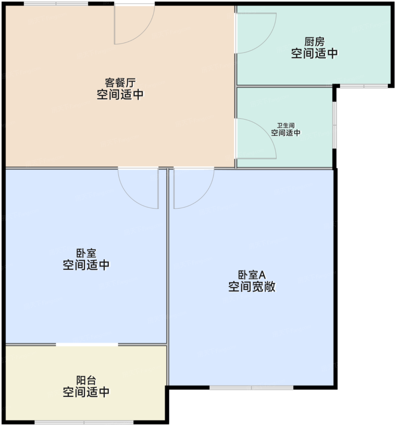 一期187#标准层B1户型