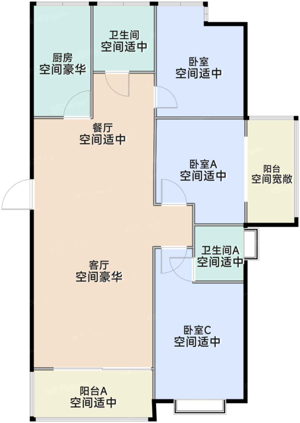 一期05#、06#标准层C1户型