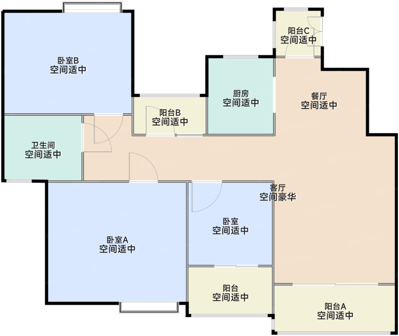 一期洋房18#标准层E6户型