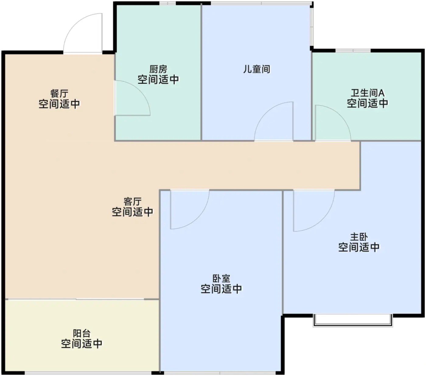 高层89平米B户型